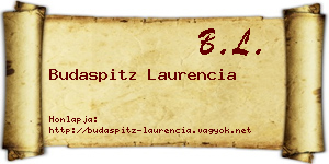 Budaspitz Laurencia névjegykártya